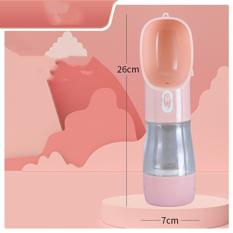 Portable Dog Water Bottle with Fold-Out Bowl