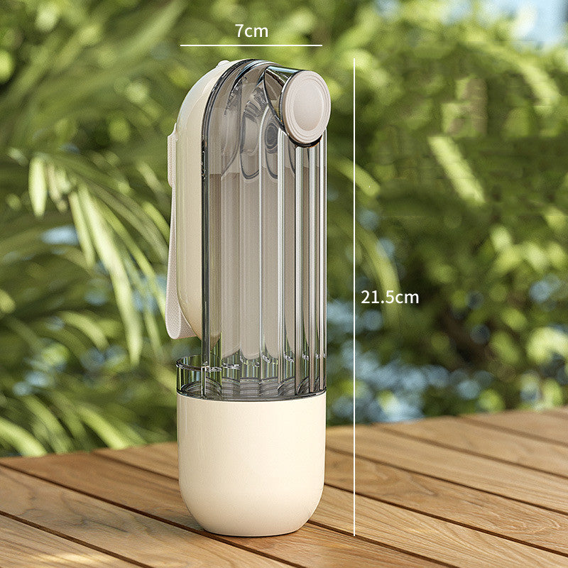 2-in-1 Portable Dog Walking Water Cup — spill-proof travel feeder