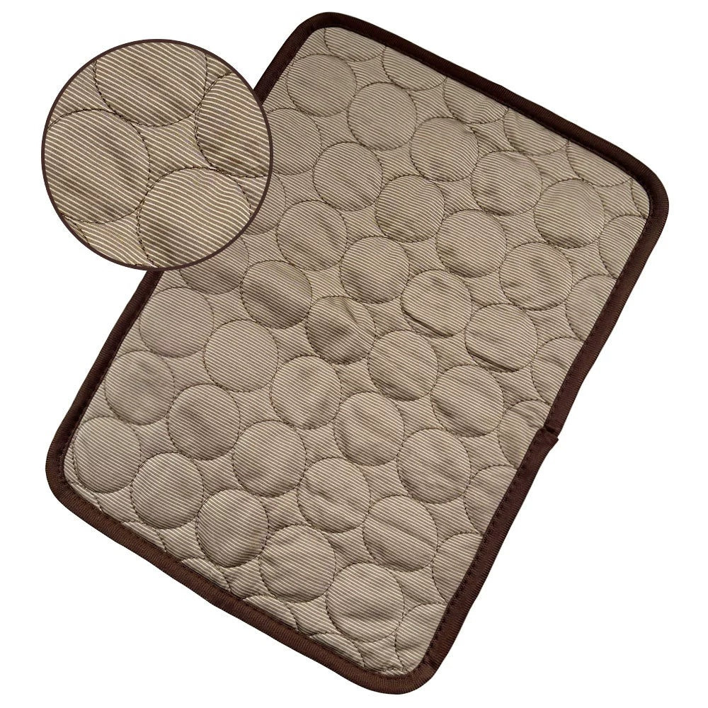 Cooling Ice Silk Pet Mat — self-cooling summer comfort pad for dogs and cats