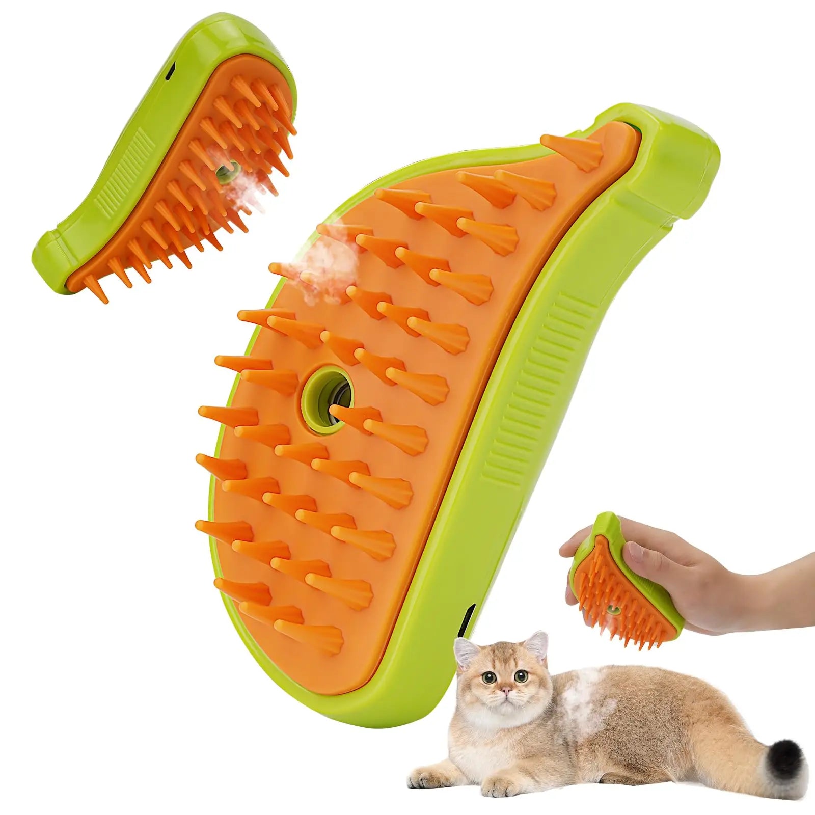 3-in-1 Steam Spray Grooming Brush for dogs and cats — steam comb