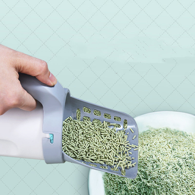 All-in-One Cat Litter Box & Scoop Storage Set — integrated scoop holder